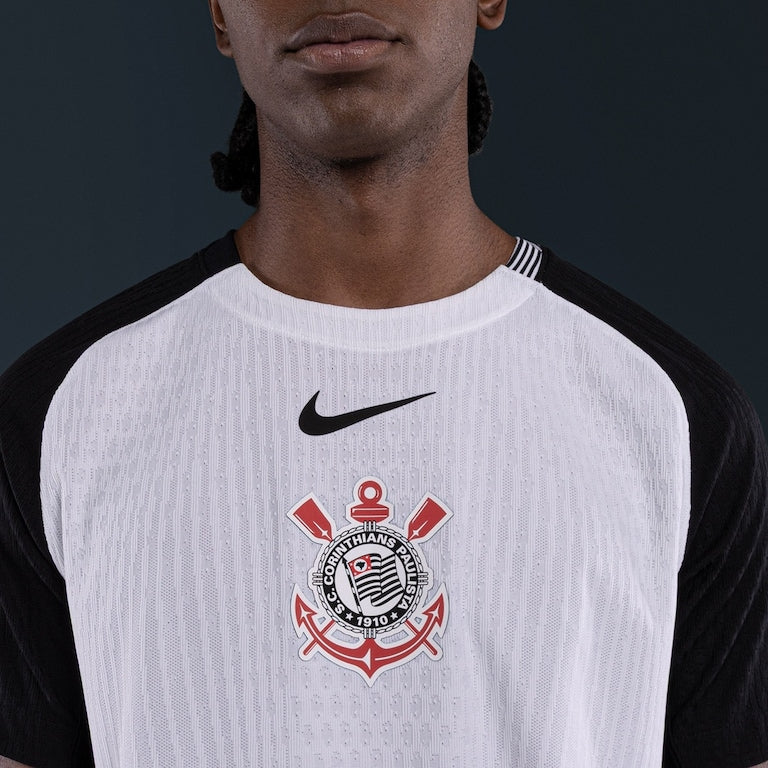 Camisa Corinthians Branca e Preta 2026 – Treino/Torcedor