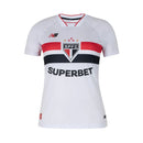 Camisa São Paulo I 26/27 New Balance Torcedora Feminina - Branca/Vermelha