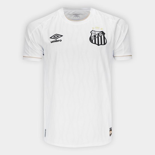 Camisa Santos I 26/27 s/n Torcedor Umbro Masculina - Branco+Bronze